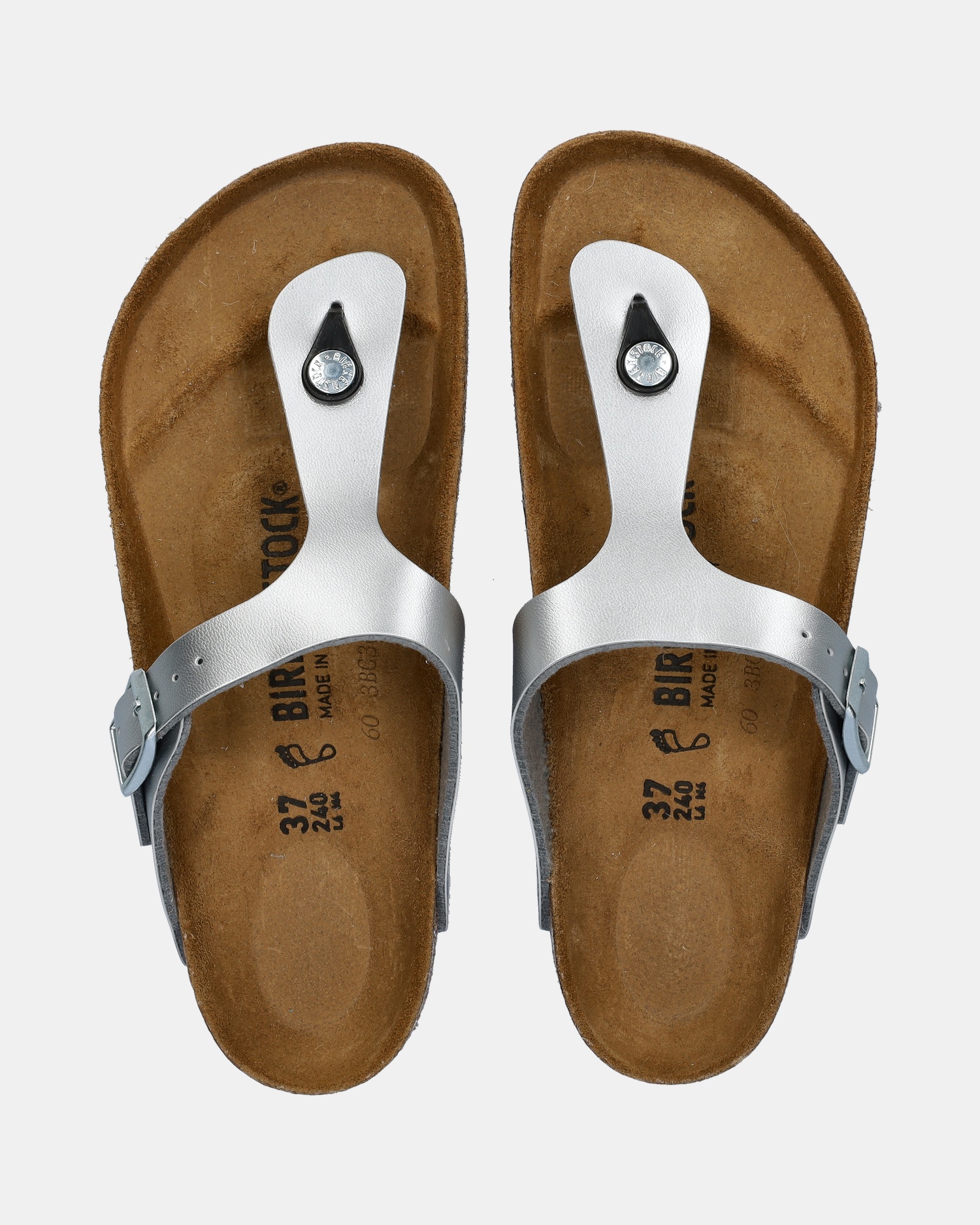 Birkenstock Gizeh Sandalen  - zilver