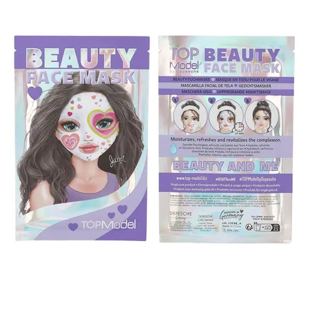 Depesche TOPModel Tuchmaske Holo BEAUTY and ME, 1 Stück, 3-fach sortiert