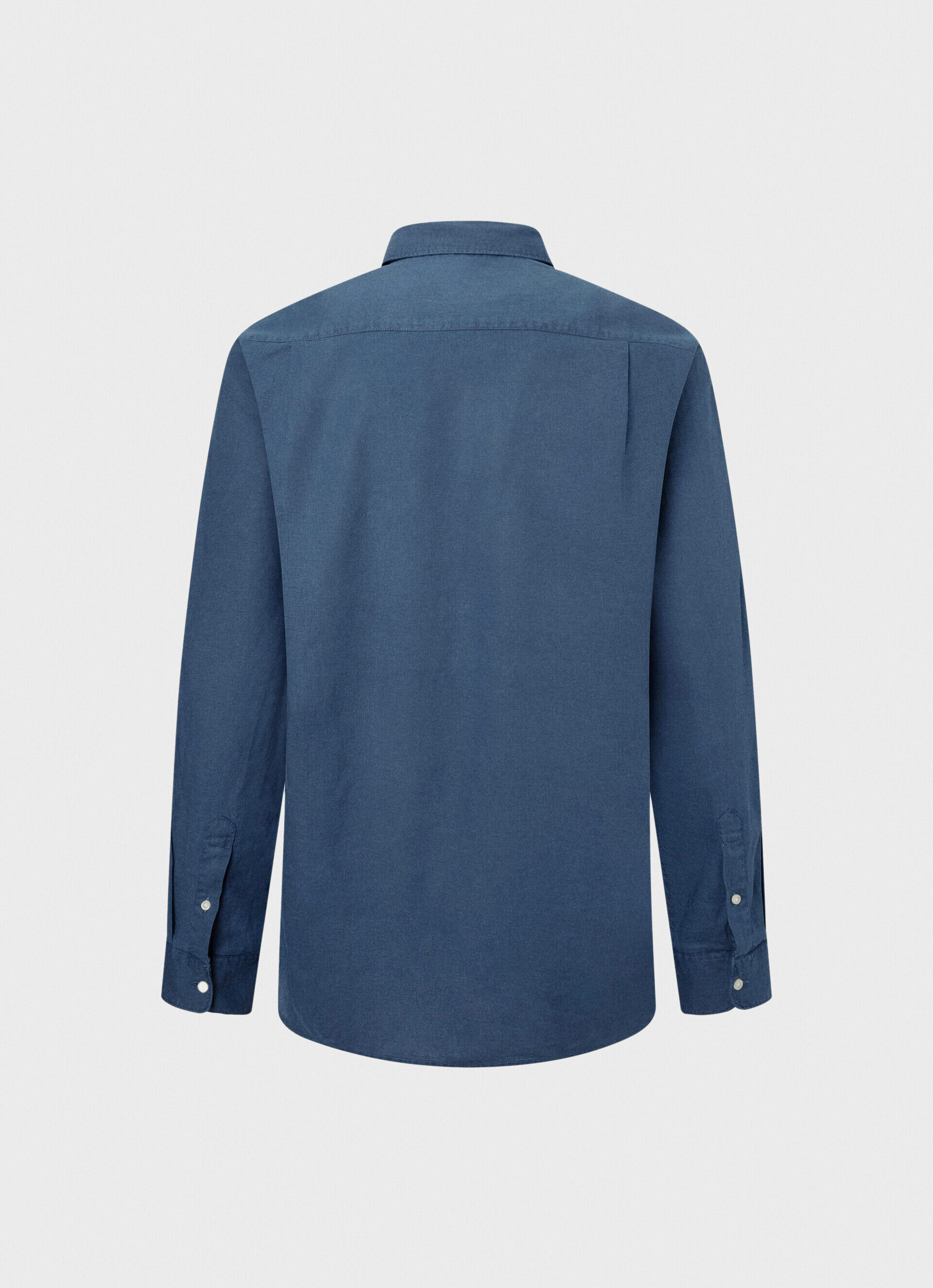Camisa Parker de linho com mangas compridas - azul jarman