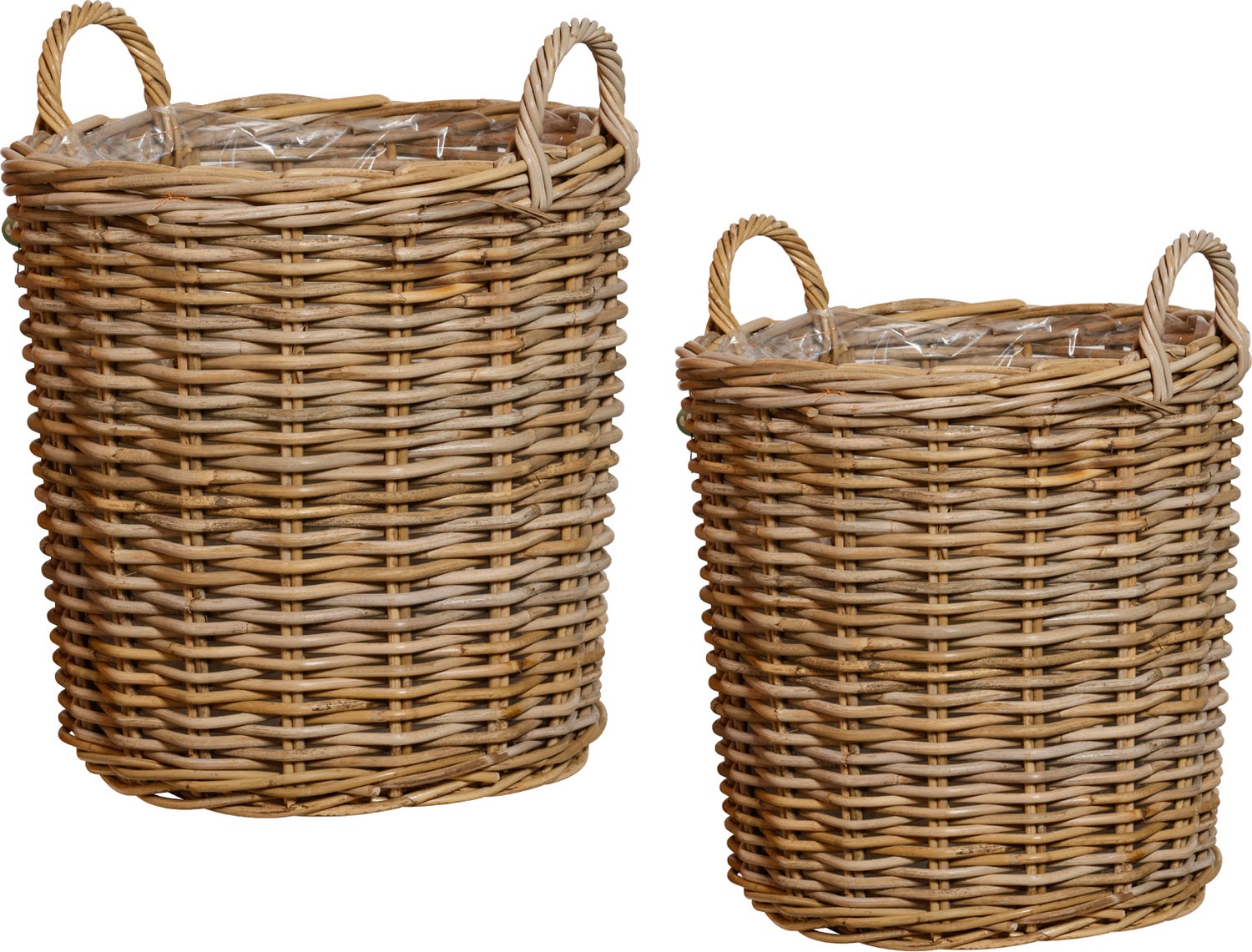 Plantenmand rond naturel D 40 H 40 cm