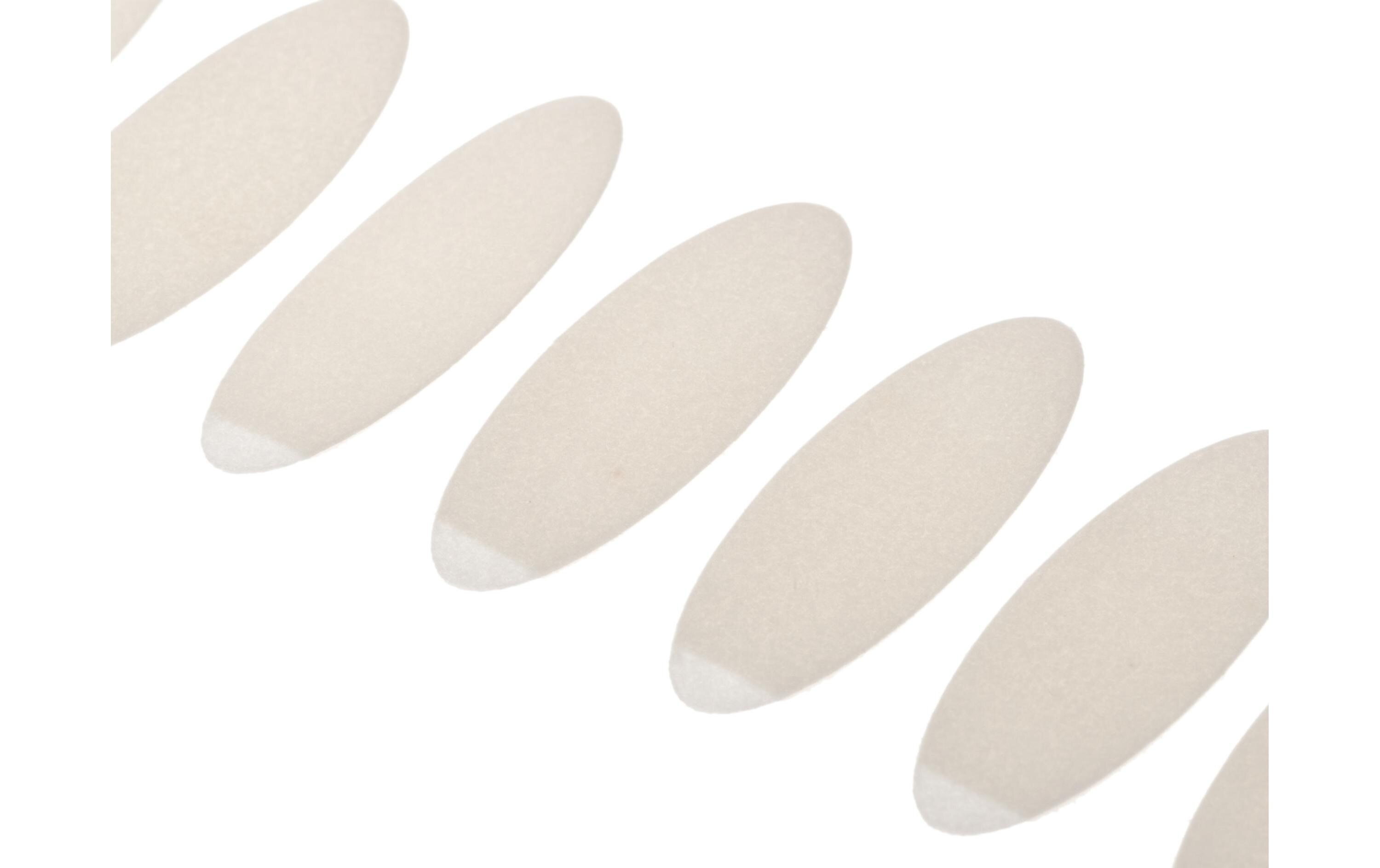 Klettpunkte 12 x 35 mm selbstklebend Weiss, 12 StückSelbstklebende Klettellipsen, 12 x 35 mm, 12 Stück