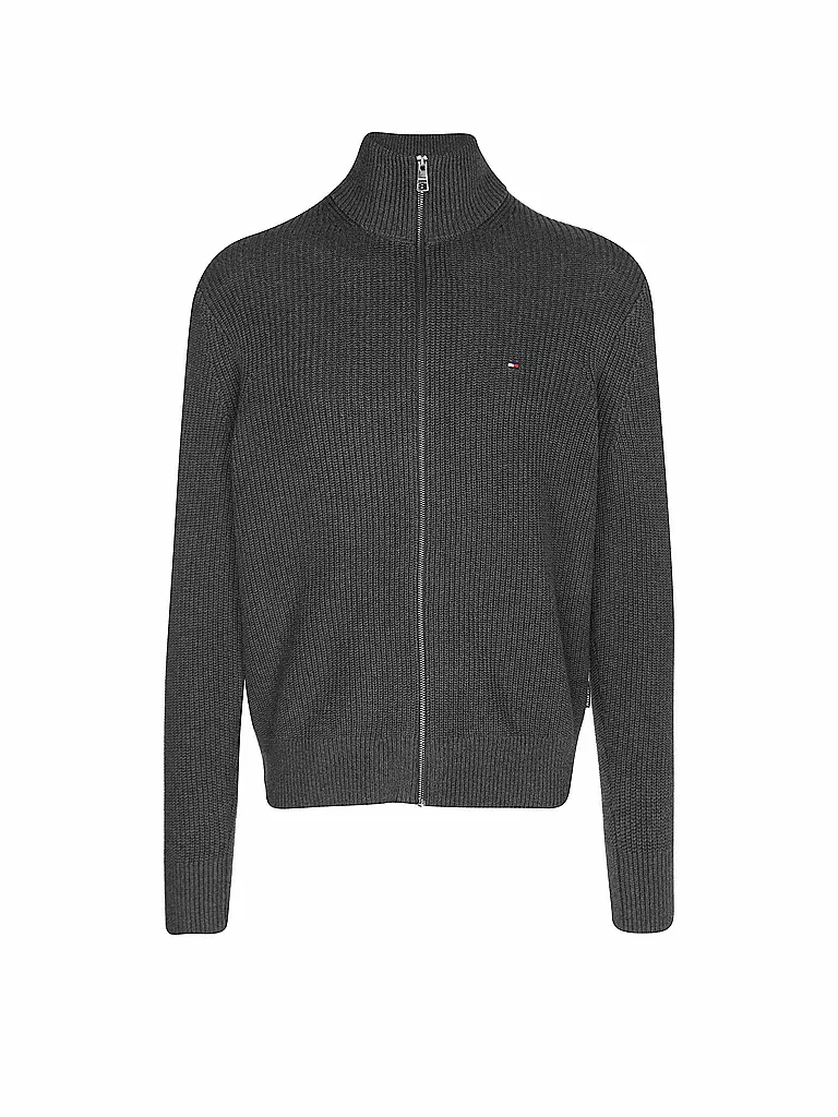 TOMMY HILFIGER Strickjacke grau