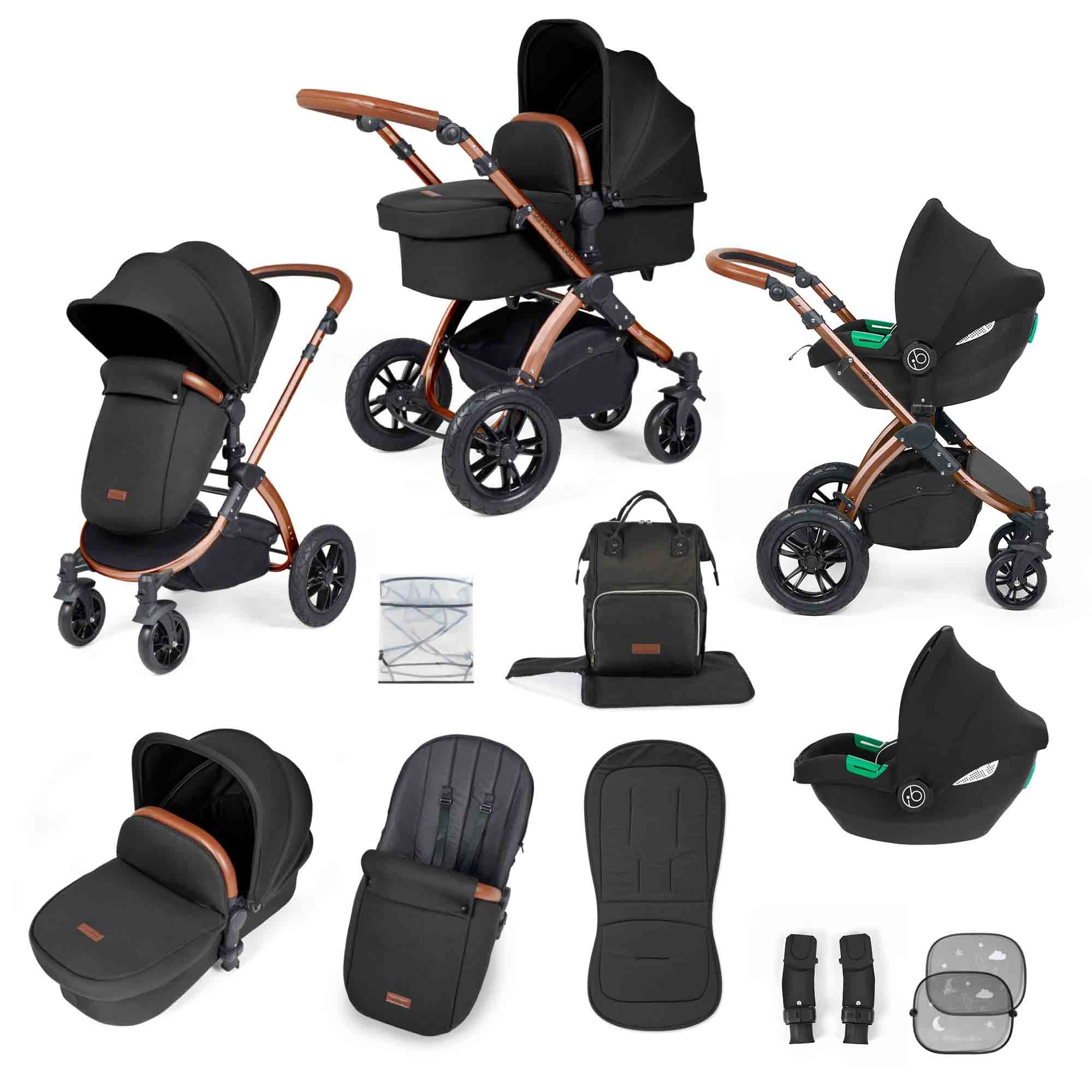 Système de voyage Stomp Luxe 3-en-1 i-Size avec siège auto Cirrus