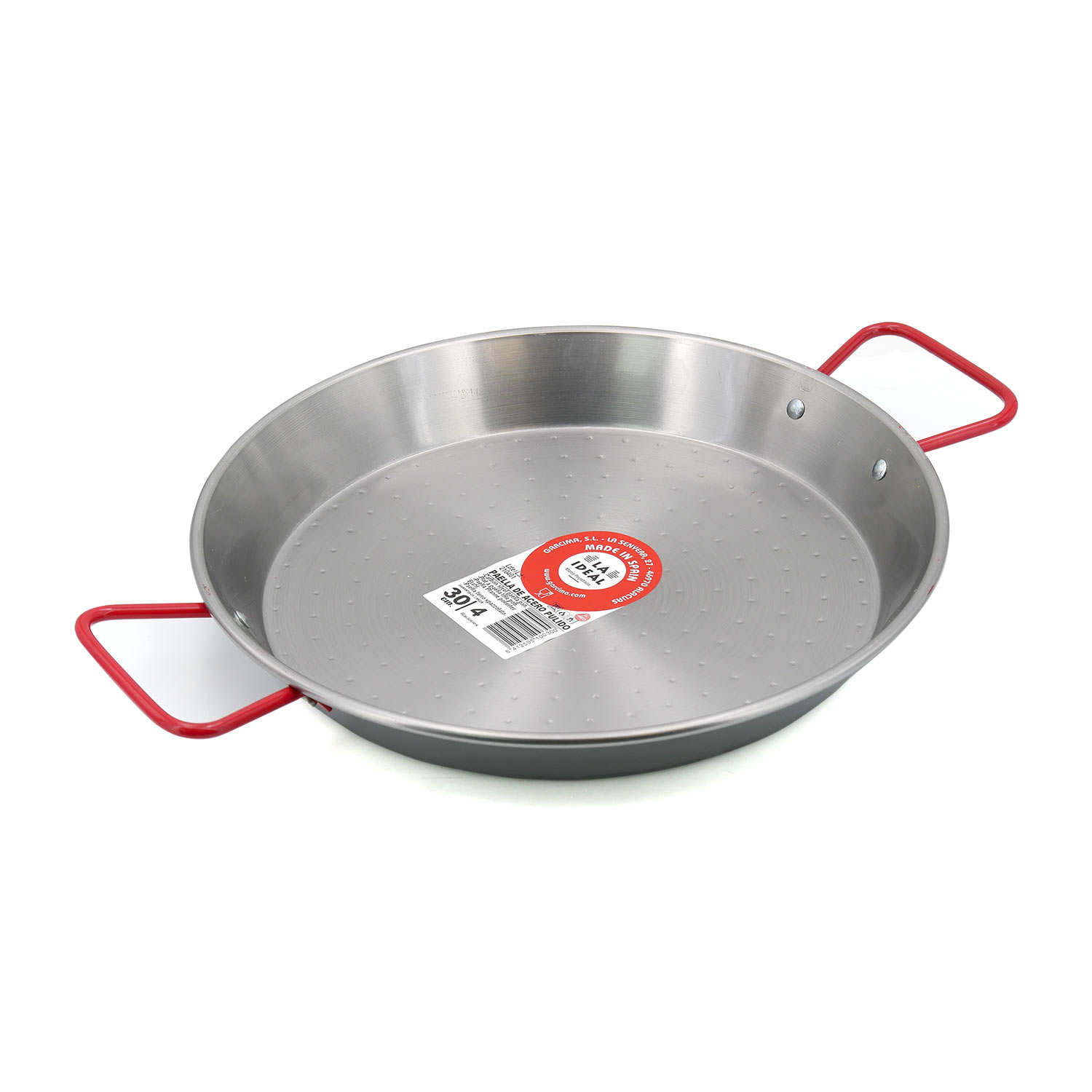 Plat à paella en acier poli - 4 portions (30cm)