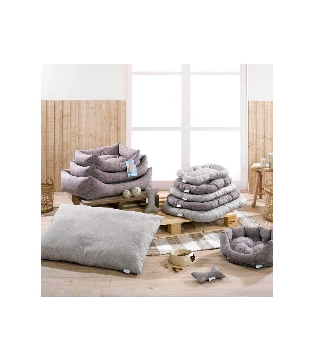 Paris Prix - Coussin Pour Chien & Chat eco Blu 80cm Noisette