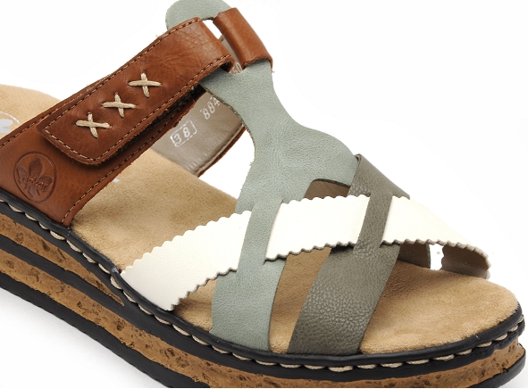 Rieker mules et sabots plats femme 62989 multicolore