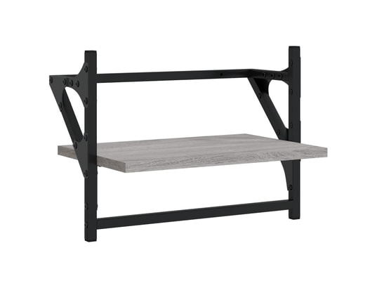 VIDAXL - Etagère murale étagères murales avec barres 2 pcs sonoma gris 40x25x30 cm