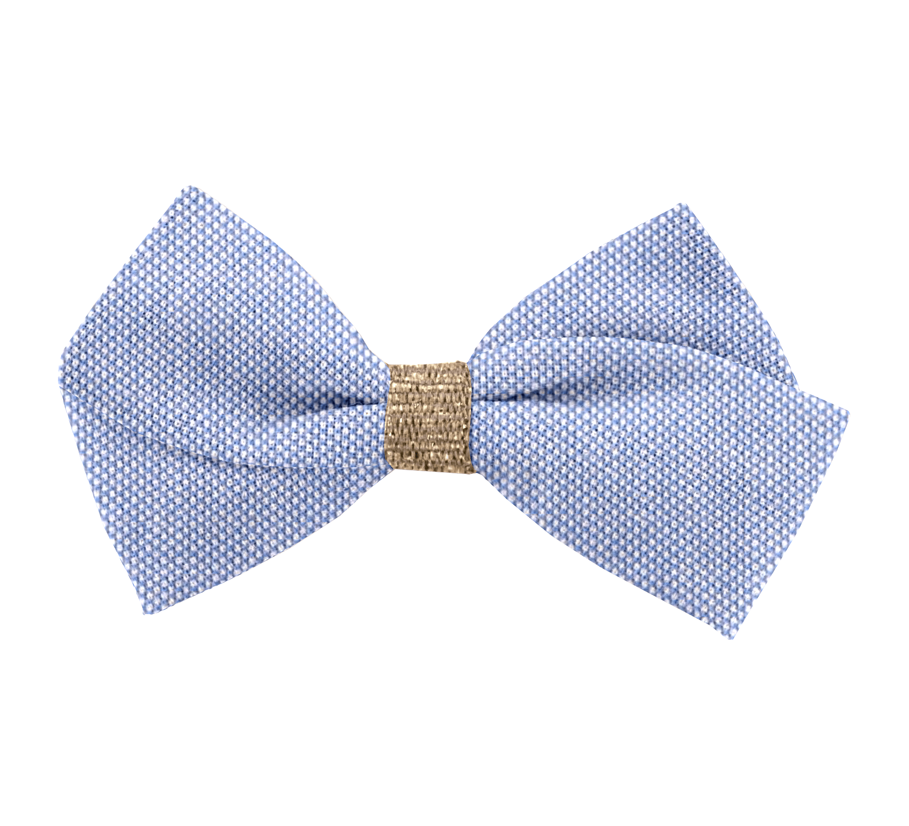 Petite Barrette Double Noeud Croisé Oxford Ciel