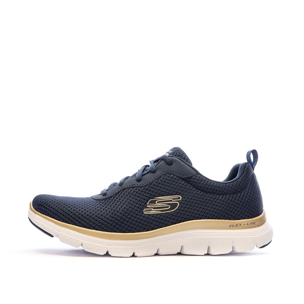 Skechers Chaussures de Sport Marine/Doré Femme Skechers Flex Appeal