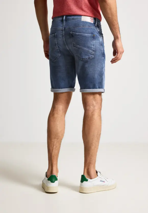 Relaxed Fit Jeansshorts - sports blue random wash