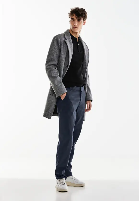 Washed Chino - dark dust blue