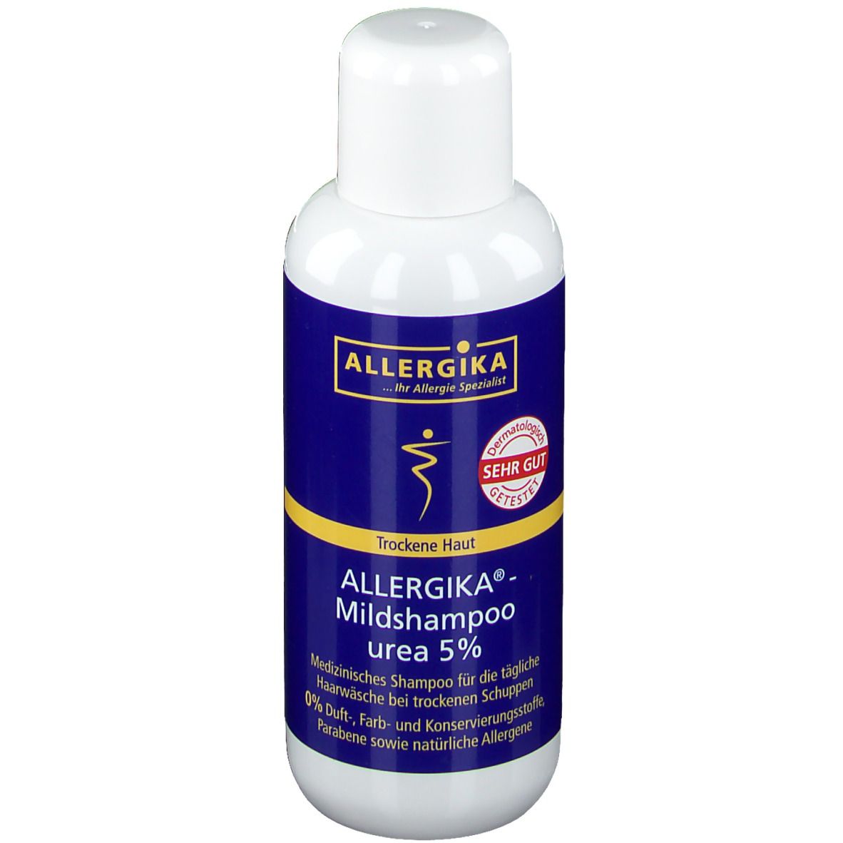 ALLERGIKA® Mildshampoo Urea 5% - Kopfhautschonendes, schuppenlösendes Shampoo bei trockener, juckender Kopfhaut