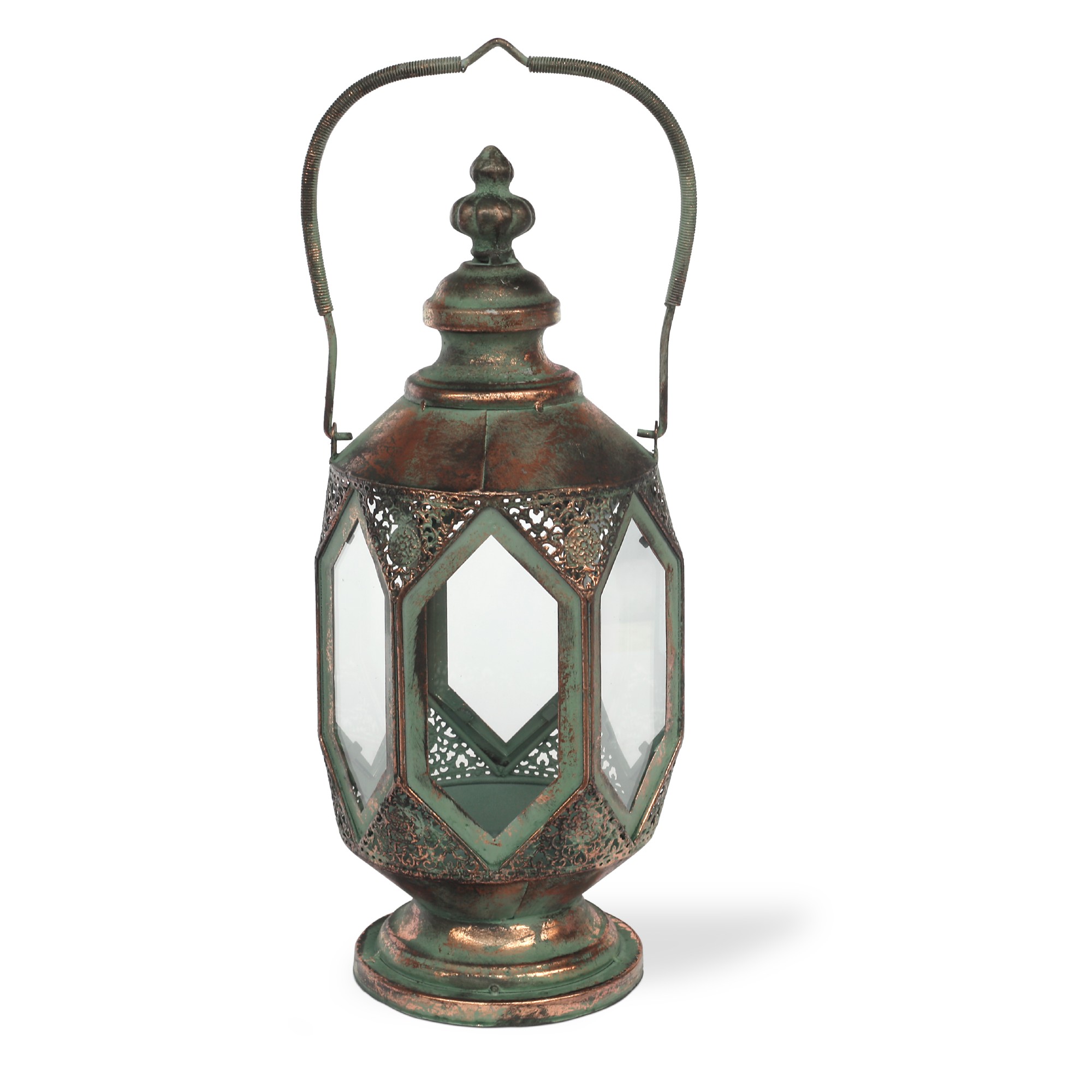Laterne 'Fowey', antik-kupfer, T 17 cm, B 16 cm, H 38,5 cm von fischer's lagerhaus