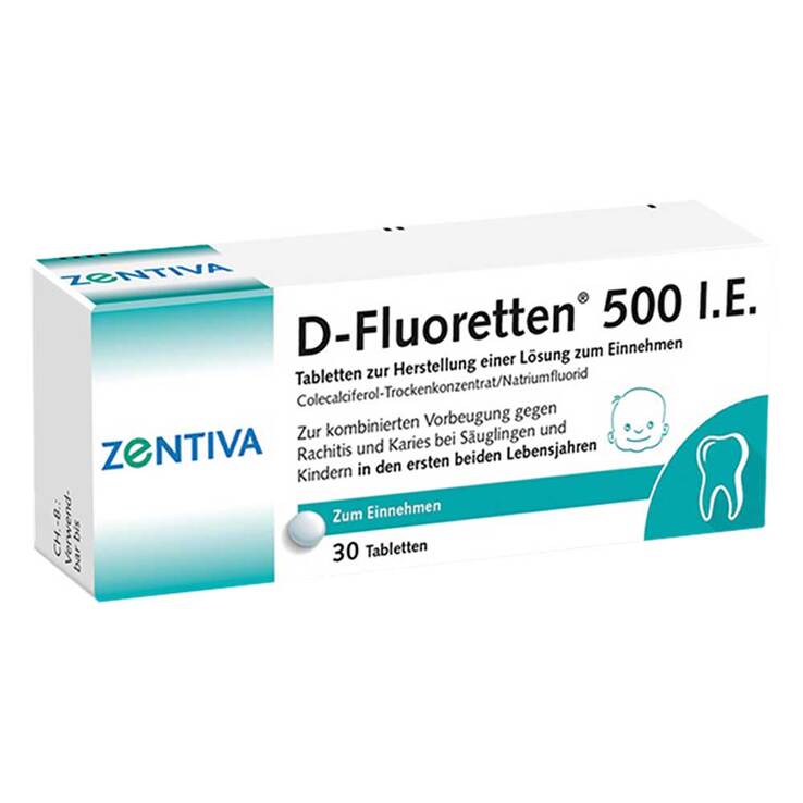 D-Fluoretten 500 Tabletten, 30 St