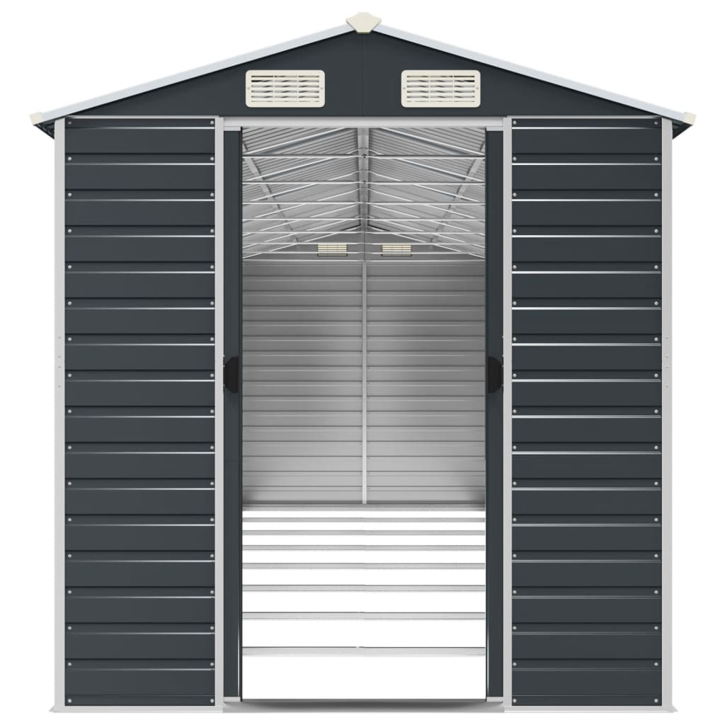 Abri de jardin anthracite 191x725x198 cm acier galvanisé