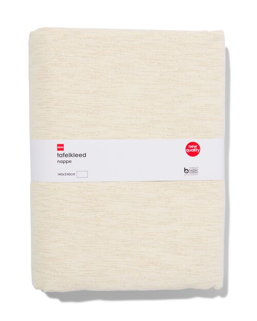nappe coton Chambray beige/or 140x240