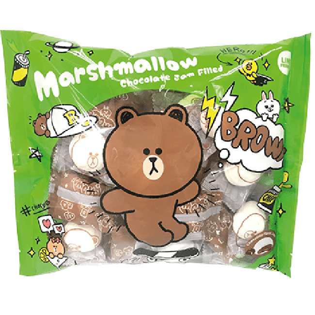 Line Friends Marshmallow gevuld met Chocoladesmaak  Jam 180g