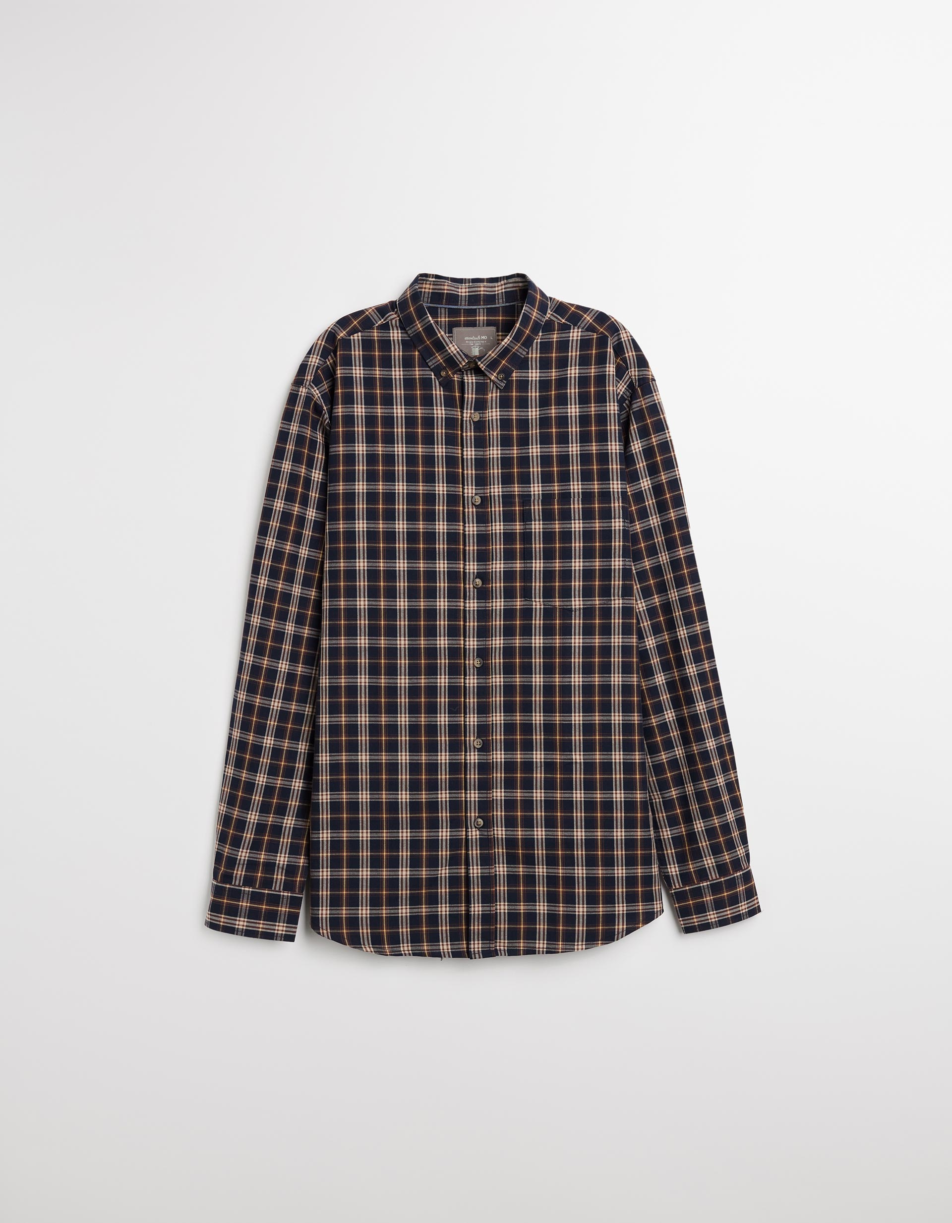 Camisa de Xadrez, Homem, Castanho