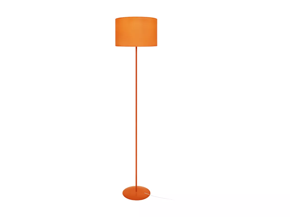 Lampadaire tube métal orange 153 cm.