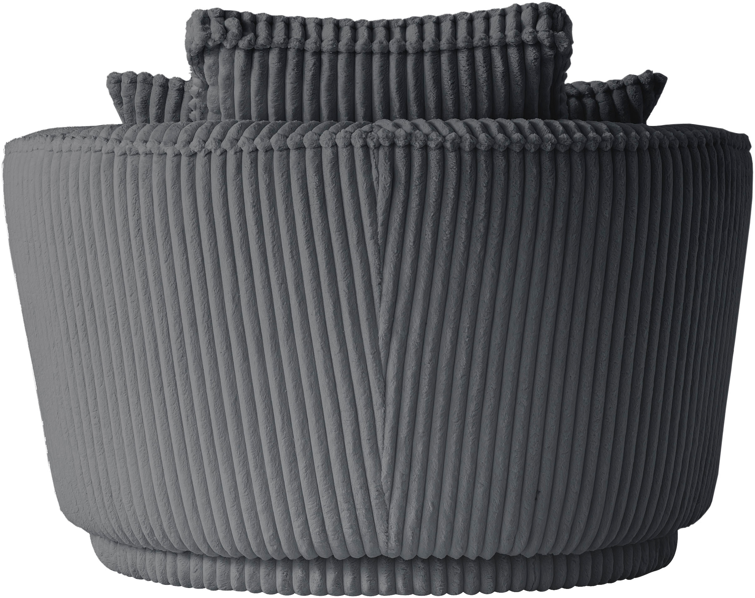 Home affaire Drehsessel »MAISIE, Love Seat XXL Lese-Sessel, Big-Sessel mit Hocker,« 2 Stk. tlg. Set in MEGA CORD und Web-Velours, drehbar 360 Grad