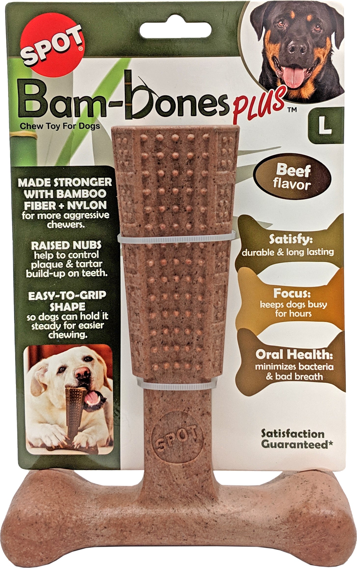 Spot hondenspeelgoed Bam-Bones Plus easy grip rund large 14,5 x 5,8 x 18,3 cm