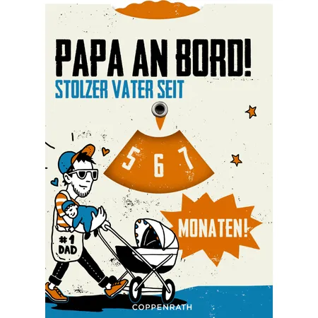 Coppenrath Verlag Parkscheibe Papa an Bord! - Ankunft des Babys in...Wochen!