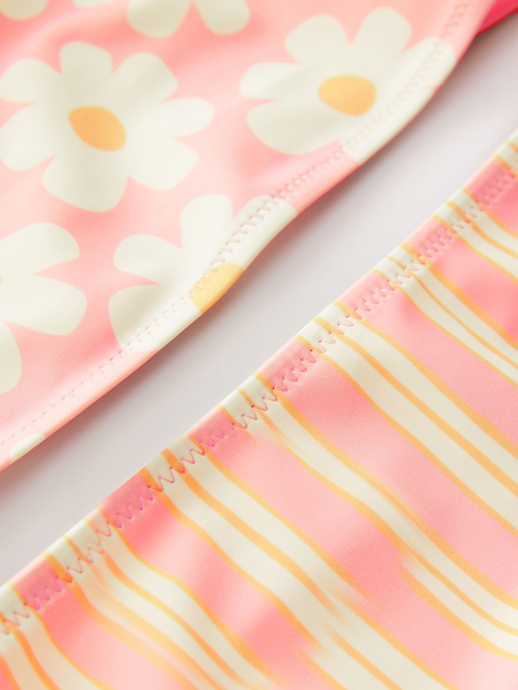 Roze bloemen - Bikini (3-16 jr)