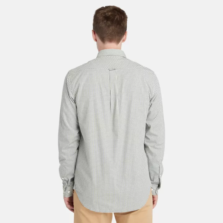 Chemise vichy en popeline pour homme en vert