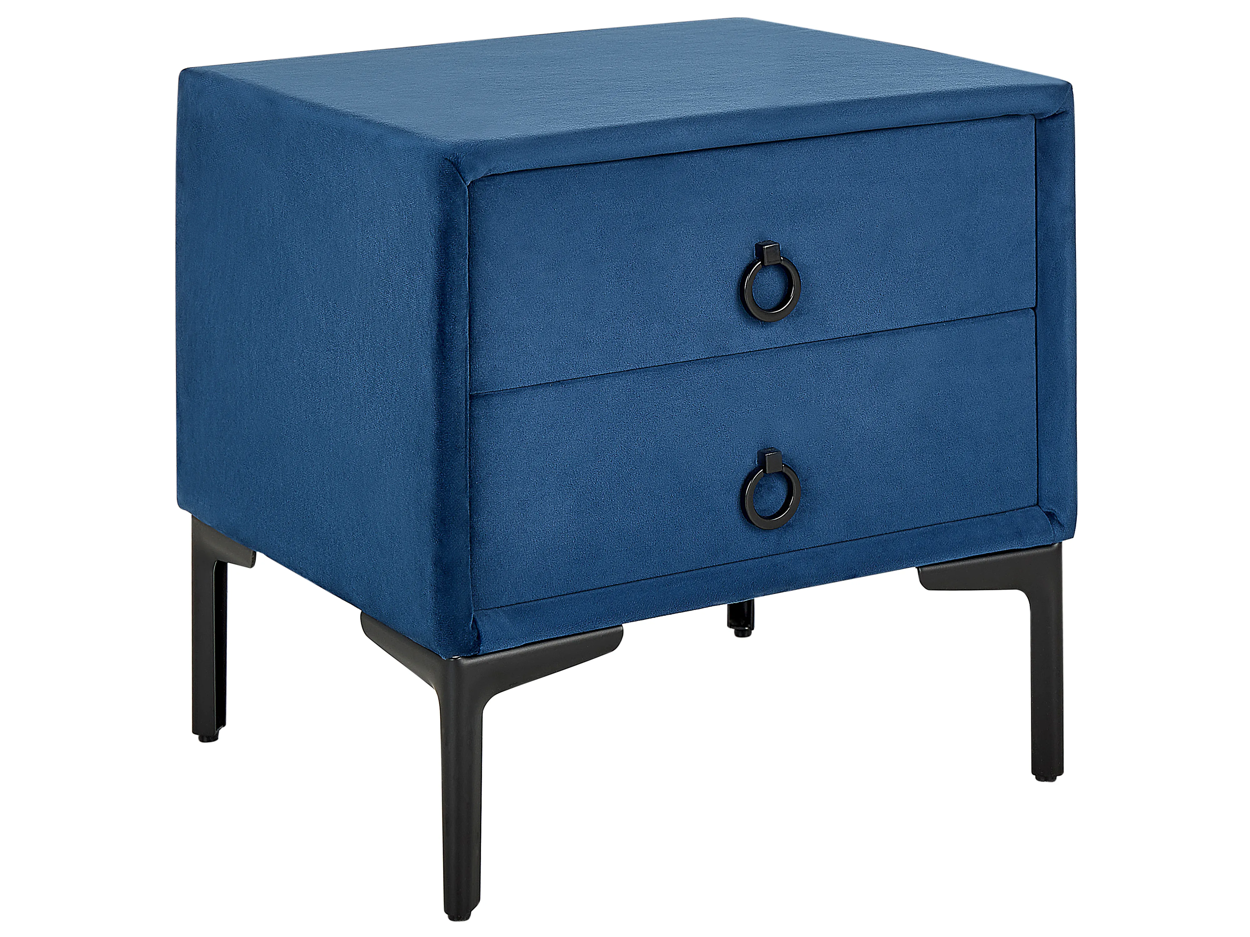 Slaapkamerset Fluweel SEZANNE 180 x 200 cm Marineblauw