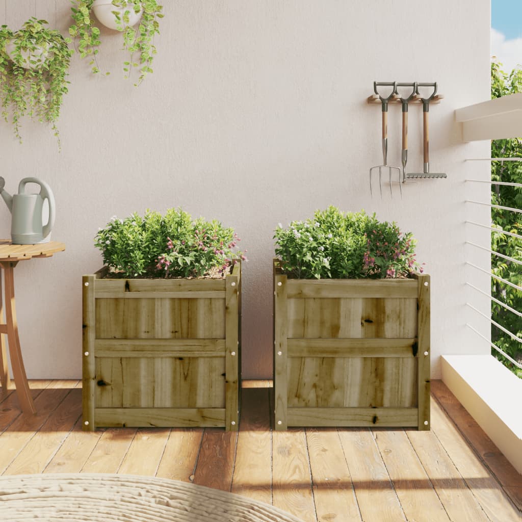 Jardinières 2 pcs bois de pin imprégné