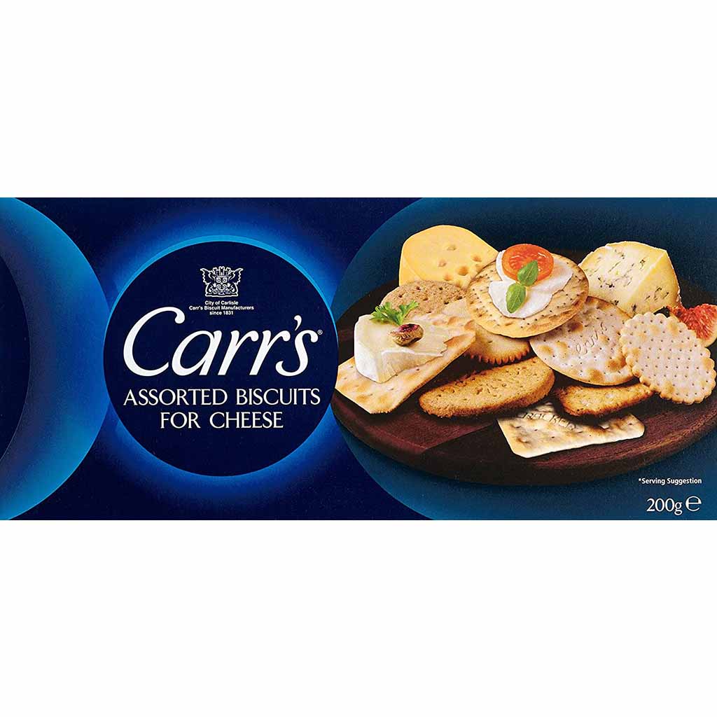 Carr's Assorted Biscuits for Cheese Cracker Mischung 200g MHD:23.8.25