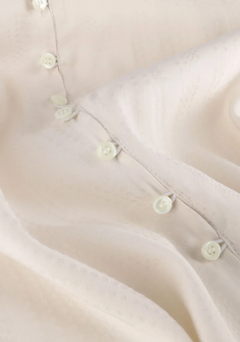 VANILIA ecru vanilia blouse wavy texture blouse