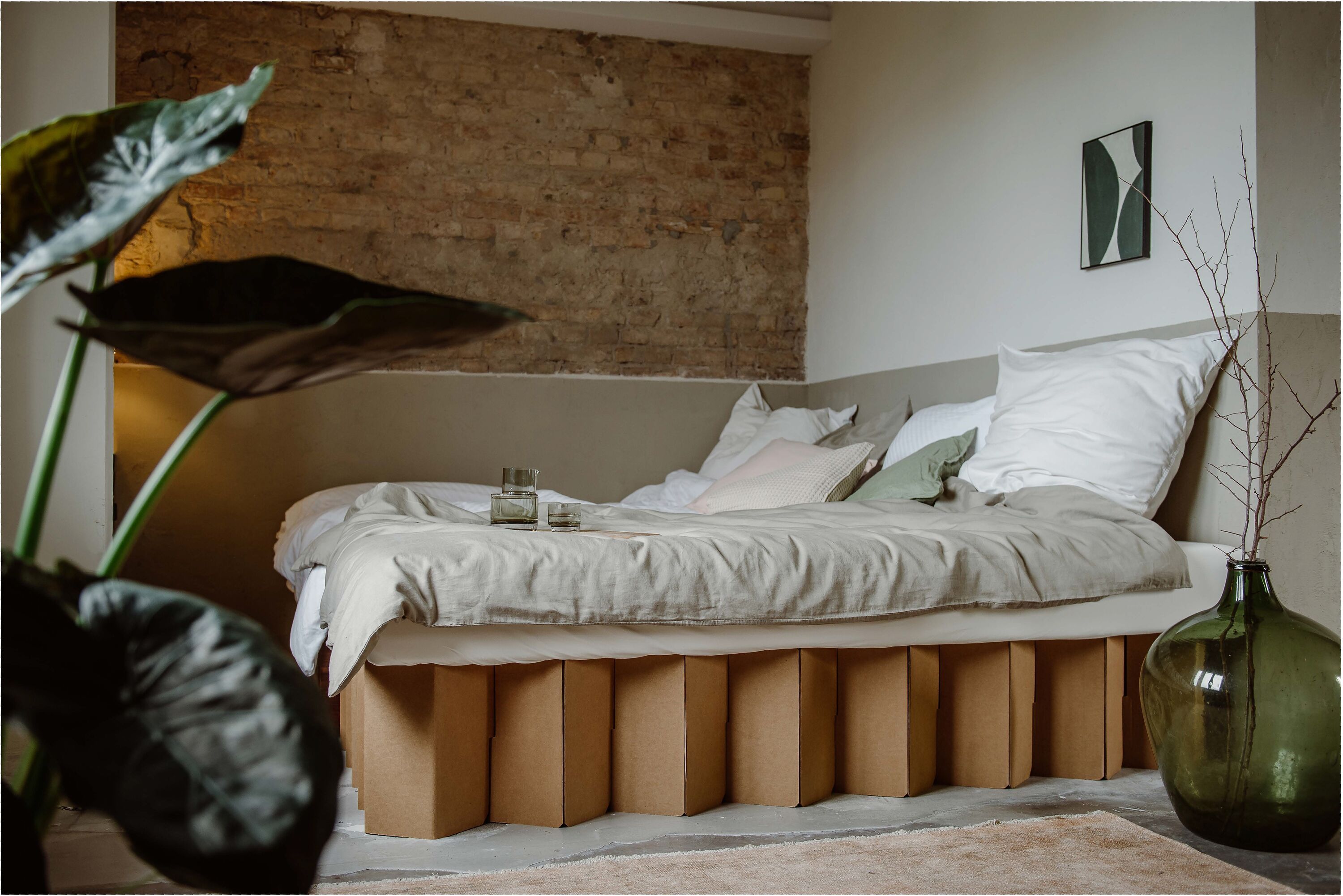 ROOM IN A BOX Bett - Weiss / B: 90.0 cm x T: 200.0 cm x H: 33.0 cm