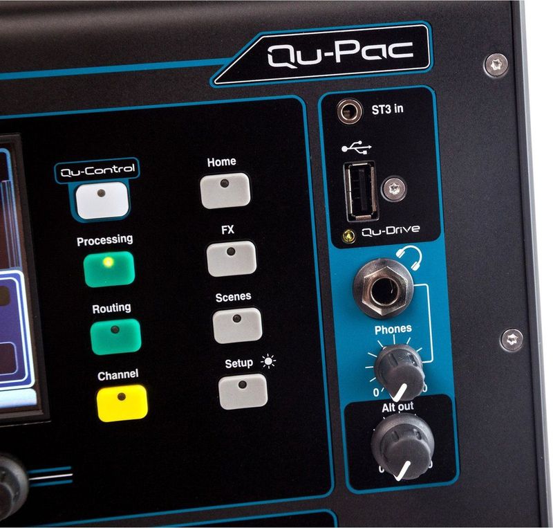 Allen & Heath - Qu-Pac - Mengtafel - Zwart - 32 Mono en 3 Stereo Kanalen