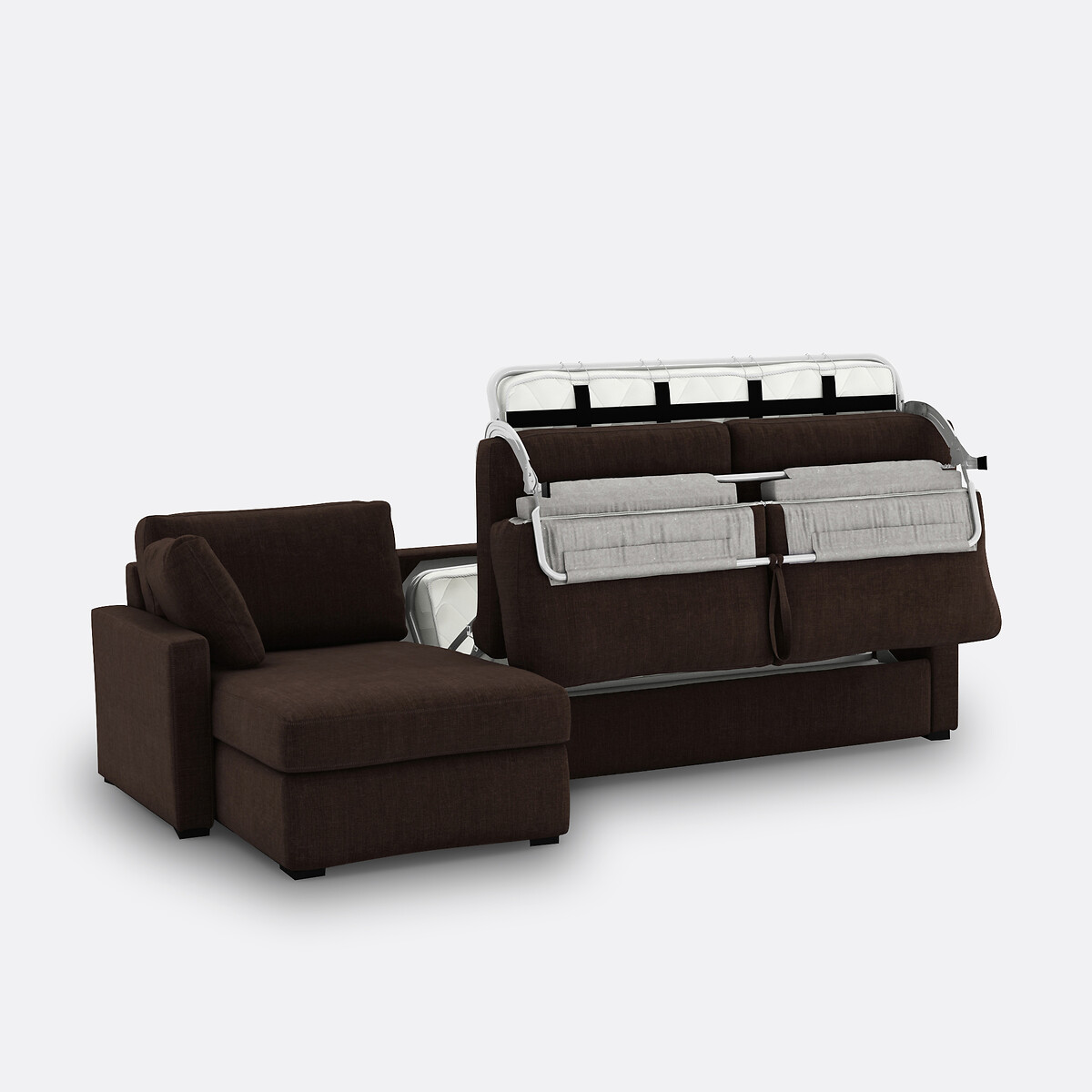LA REDOUTE INTERIEURS<br>Sofá cama de canto algodão/linho, Bultex, Timor