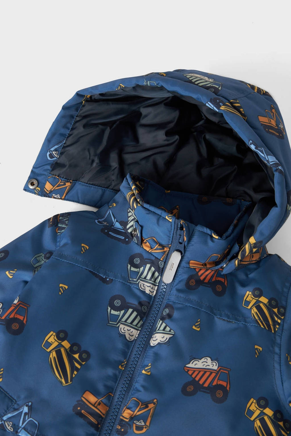 NAME IT winterjas met all over print middenblauw