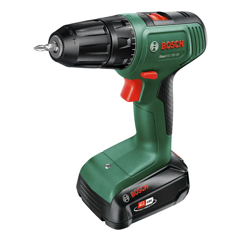 Drill med batteri og lader 38 Nm 18 V 2,0 Ah