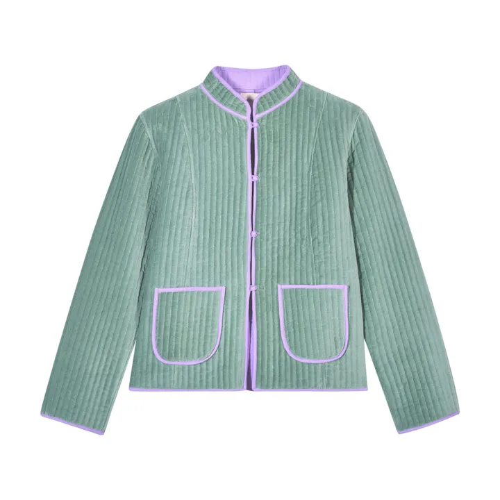 Maria de la Orden Veste Matelassée Fittonia | Bleu Vert