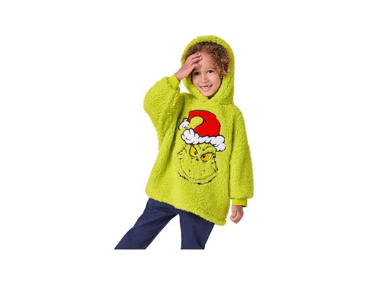 Pluche oversized kinder kersthoodie The Grinch