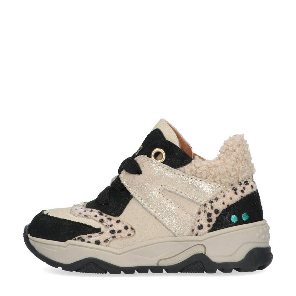 BunniesJR Cody Chunkyleren sneakers beige/zwart