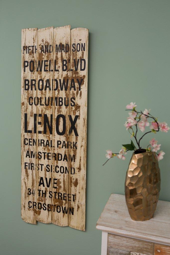 Holzschild - Broadway - 40x120 cm