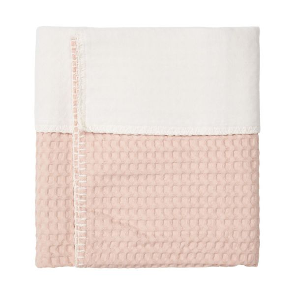 Koeka Amsterdam Wafel Wiegdeken - Cotton Fleece - Rosa Salt