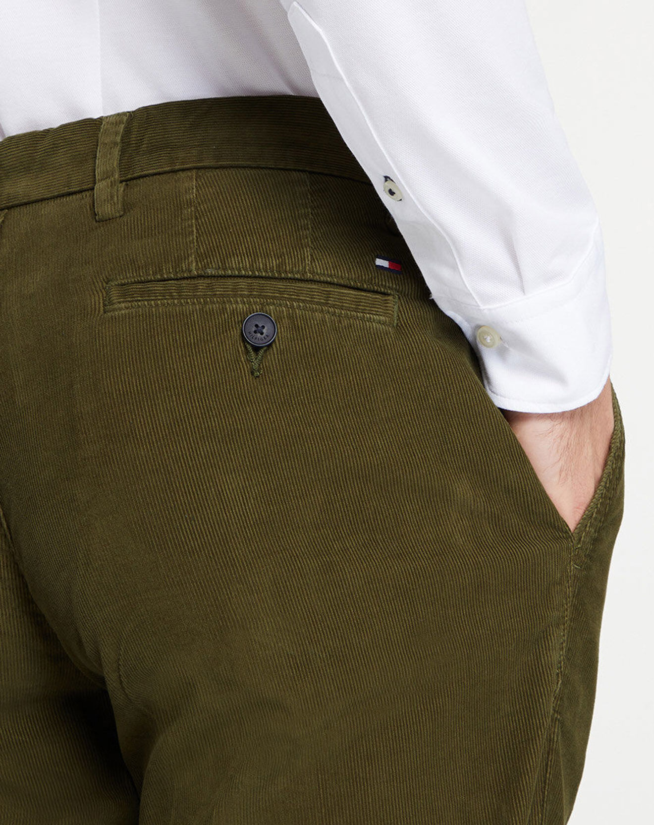 Tommy Hilfiger Pantalon Chino en Velours Denton Gmd kaki