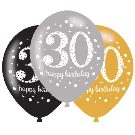 amscan 6 Ballons 30 Sparkling