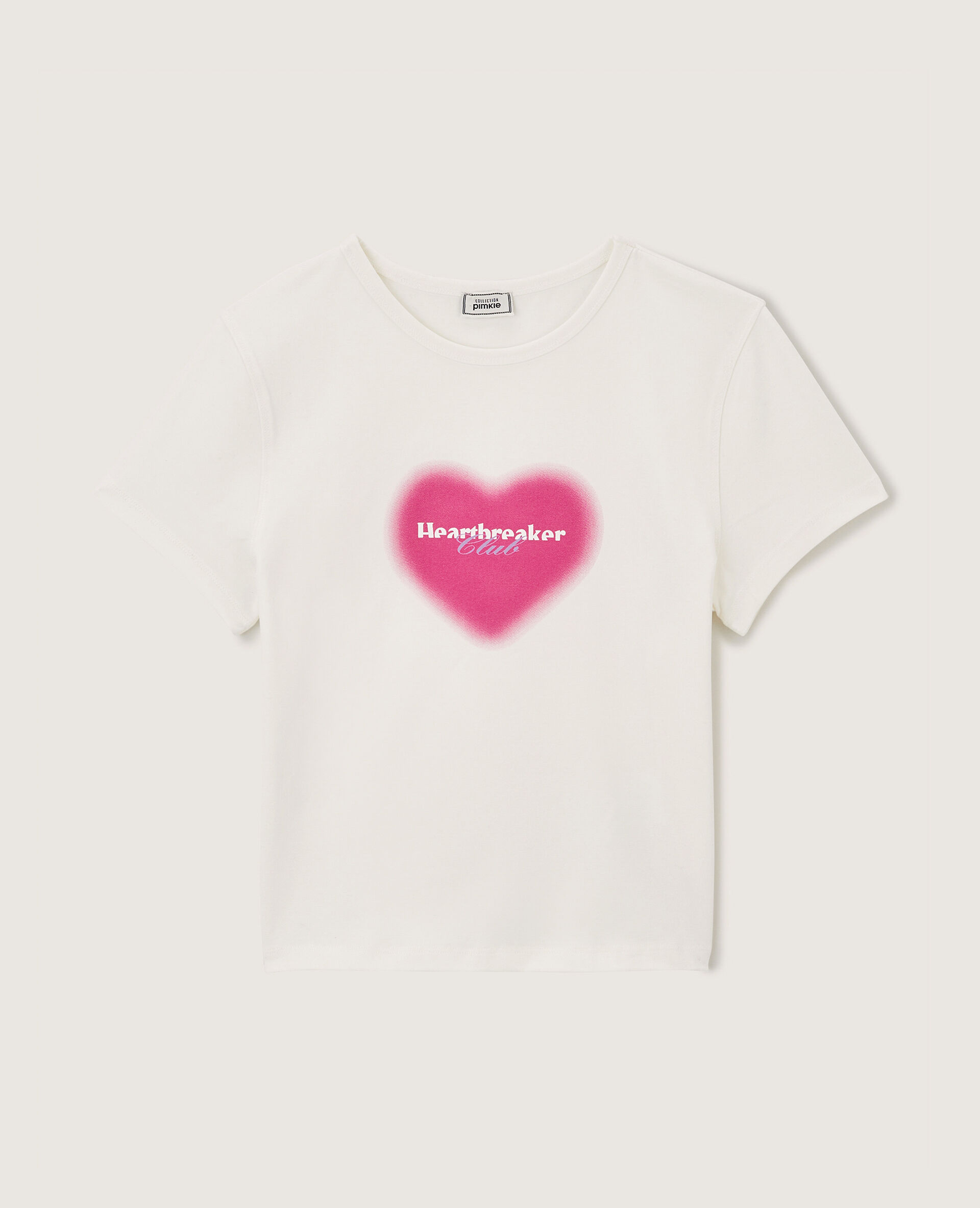 T-shirt court avec motif - Blanc