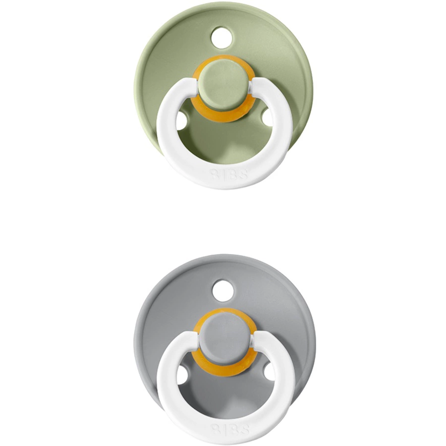 BIBS® Nachtschnuller Colour Sage  Cloud 0-6 Monate, 2 Stk.