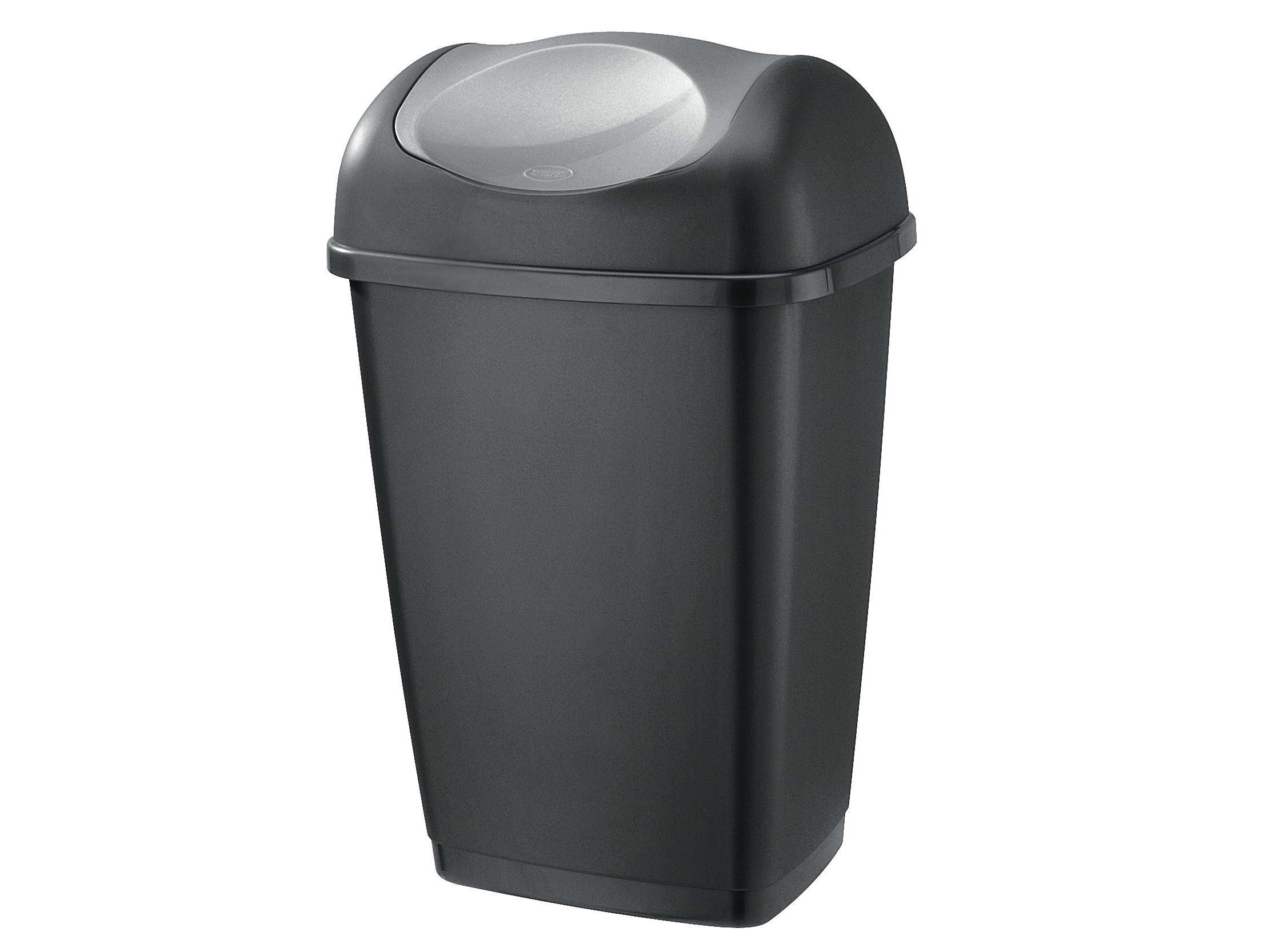 BALDE LIXO AUCHAN ESSENCIAL PRETO 9L