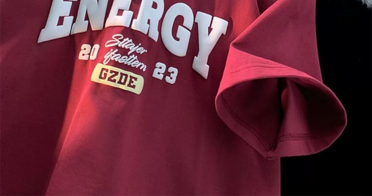 Priam - T-shirt met korte mouwen, ronde hals en belettering