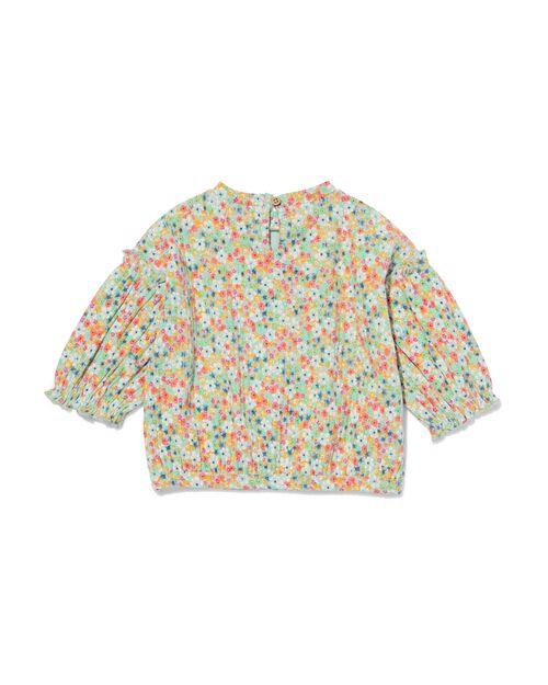 pull côtelé fleurs pour bébé multi