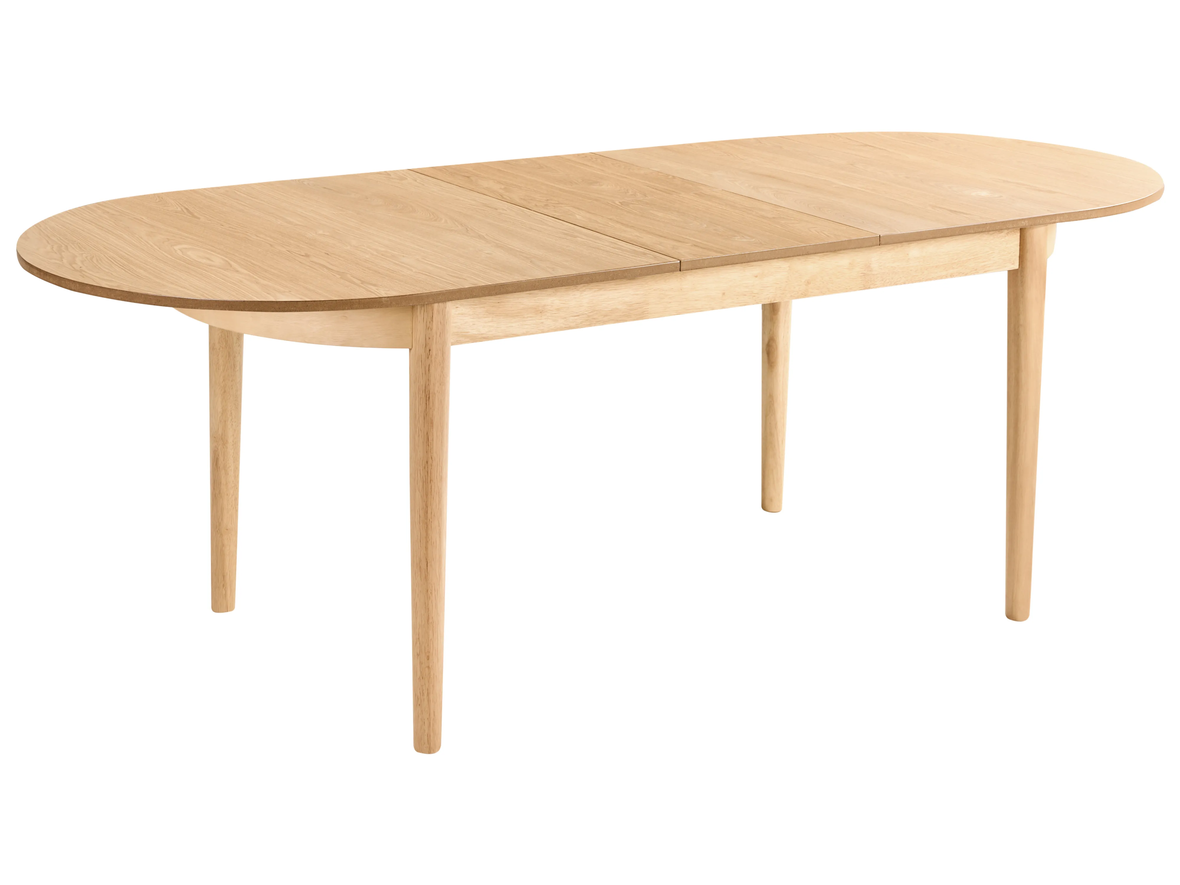 Eettafel uitschuifbaar LARTO Licht essenhout 90 cm 180/220 cm